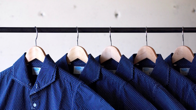 WORKERS Italian Collar Shirt Polka Dot-Top